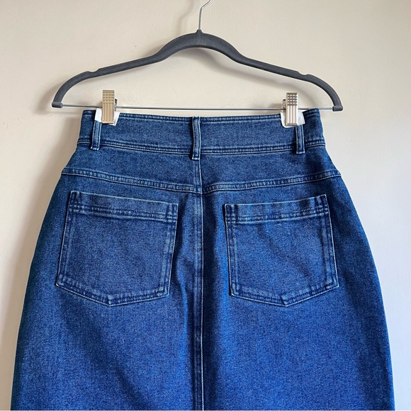 Sezane Jona Skirt in Light Blue Denim - Picture 14 of 16
